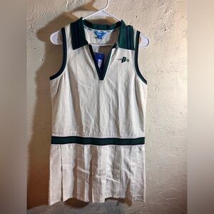 Prince Tennis Dress White and Green Mini athletic tennis prep pickleball summer